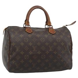 LOUIS VUITTON Monogram Speedy 30 Hand Bag M41526 LV Auth 196051 Monograma