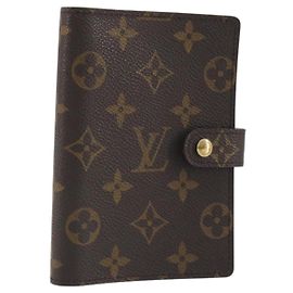 LOUIS VUITTON Monogram Agenda PM Day Planner Cover R20005 LV Auth 195017 Monogram
