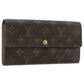 LOUIS VUITTON Monogram Portefeuille Sarah Long Wallet M61734 LV Auth 195118 Monogram