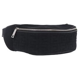 Borsa a tracolla FENDI Canvas Black Silver Auth ka5602V Nero Argento
