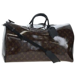 Bolsa LOUIS VUITTON Monogram Glaze Keepall Bandouliere 50 M43899 LV Auth 191644SM Monograma