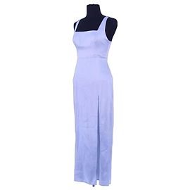 Reformation Seidenkleid Blau Blau