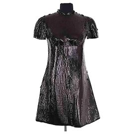 Louis Vuitton Black Sequins Dress Black