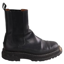 Botas de piel negras Sandro Negro