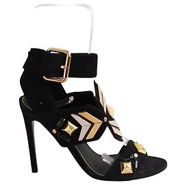 Louis Vuitton Black Deerskin Heels Size 36 Black