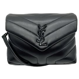 Borsa a tracolla Toy LouLou in pelle nera Saint Laurent Nero