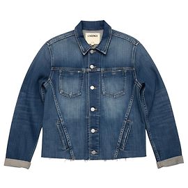 Giacca di jeans Janelle L'Agence Blue Authentique Slim Raw Hem Blu