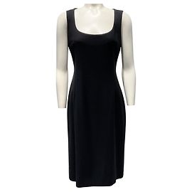 Robe sans manches en crêpe de laine noir Dolce & Gabbana Noir