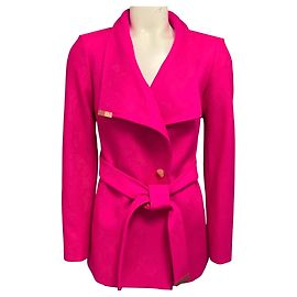 Ted Baker Fuchsia Pink Keyla Short Wrap Coat with Belt Pink
