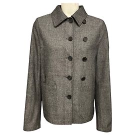 Chaqueta de sarga de algodón bordada con abejas Grey / Black Christian Dior Gris
