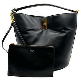 Céline Borsa Bucket 16 Celine in pelle nera Nero