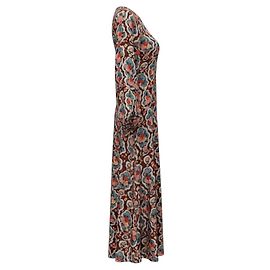 Autre Marque Vestido maxi de seda Sorella com estampado floral multicolorido La DoubleJ Multicor
