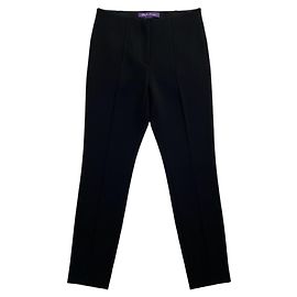 Ralph Lauren Collection Reithosen aus schwarzem Stretch-Technikgewebe mit Knöchelreißverschlüssen Schwarz