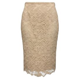 Autre Marque Jupe midi Brochu Walker Buff Beige Mara Lace Beige