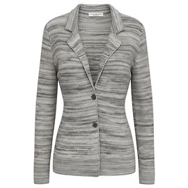 Autre Marque Veste pull en maille de laine chinée grise à sequins Amina Rubinacci Gris