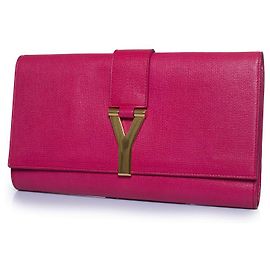 Saint Laurent, Chyc clutch in fuchsia pink Pink