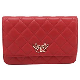 Chanel Wallet on Chain Quilted Lambskin Small Red
