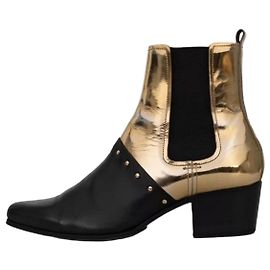 Balmain Two-Tone Leather Ankle Boots - EU 38 Pre-owned Other