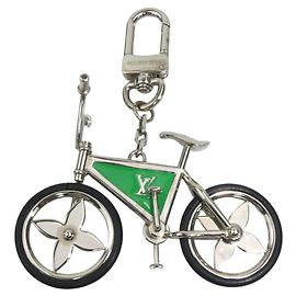 Porte-clés Charm Louis Vuitton Noir Argenté Vert