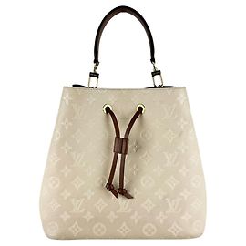 Borsa Louis Vuitton Monogram Empreinte NeoNoe Beige