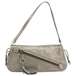 Salvatore Ferragamo Gancini Leather Prata