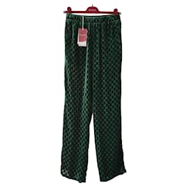 GUCCI GG DEVORÉ SAMTHOSE Grün