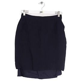 Yves Saint Laurent Navy Blue Wool Skirt Navy blue