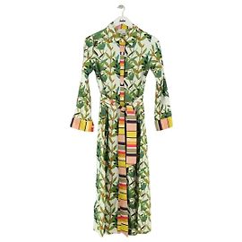 Autre Marque Vestido de seda verde AML Paris Verde