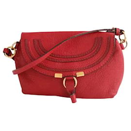Bolsa de ombro Chloé em couro vermelho Vermelho