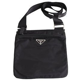 Pochette Prada en tissu noir Noir