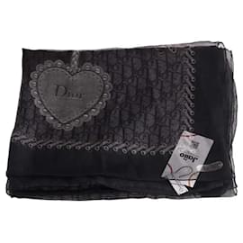 Chèche Dior in seta nero Nero