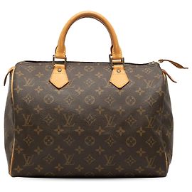 Brown Louis Vuitton Monogram Speedy 30 Boston Bag Brown