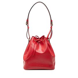 Borsa a secchiello Petit Noe Louis Vuitton Epi rossa Rosso