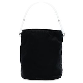 Bolsa Prada Tessuto preta com alça de acrílico Preto