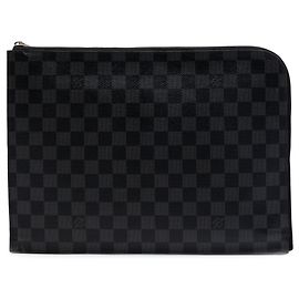 Borsa a pochette Louis Vuitton Damier Graphite Pochette Jour GM nera Nero