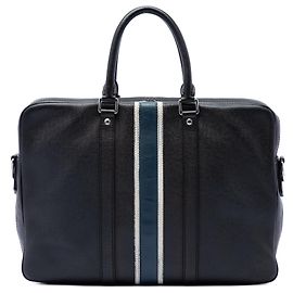 Borsa da Lavoro Louis Vuitton Taiga Striped Porte Documents Voyage PM Nera Nero