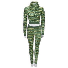 Chanel Green Cashmere Cowl Top Pant Suit Set  EU36/S Pre-owned Other