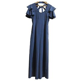 Autre Marque Leinwand-Jumpsuit Blau