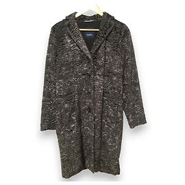 Cappotto in velluto e ecopelliccia Astrachan S Max Mara Marrone Altro