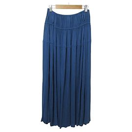 Gonna maxi in rayon trasparente Jil Sander Blu