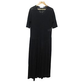 Jil Sander Strick-Maxikleid Schwarz