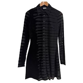 Autre Marque Diesel D-SHIRTY-C2 Mesh-Kleid Schwarz