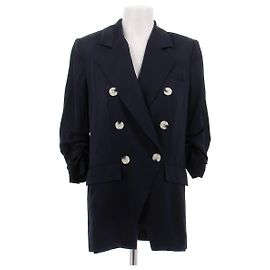 Veste Veronica Beard bleu marine en viscose Taille 2 Bleu Marine