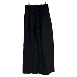 Autre Marque DISSH Weite schwarze Leinenhose Schwarz