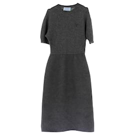 Prada Graues Kaschmirkleid Grau