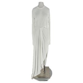Rat & Boa Vestido longo branco drapeado Branco