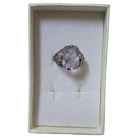 Autre Marque Silberring mit Lavendelstein Silber Lila
