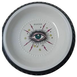 Gucci "Occhio" decorative ceramic plate Black White Multiple colors