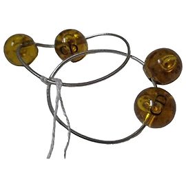 Elastici per capelli Dior con sfere CD D'oro