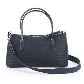 Borsa a tracolla 2-Way Prada in nylon Tessuto e pelle Blu navy